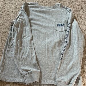 Boys Vineyard Vines Heather Gray Long Sleeve Lacrosse Tee